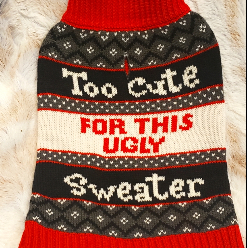 Ugly dog Christmas sweater
